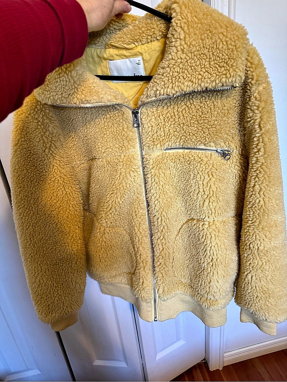 4 for $40 Wilfred free Teddy Fleece Jacket Yellow XS
